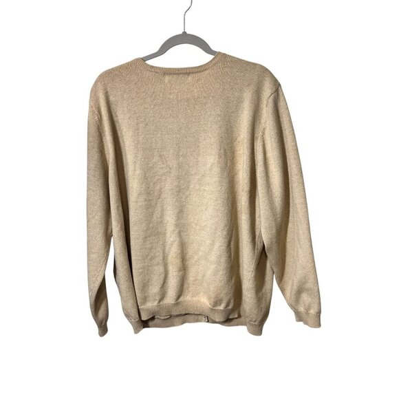 Alfred Dunner Womens Plus Size 2X Beige Cardigan With Floral & Paisley Embroider - Picture 4 of 5